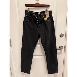Levi’s 501 Original Jeans Women Black Studded Button Fly Straight Leg NWT79